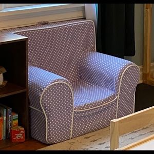 Polka dot Purple Pottery Barn Anywhere Chair Slipcover COVER ONLY